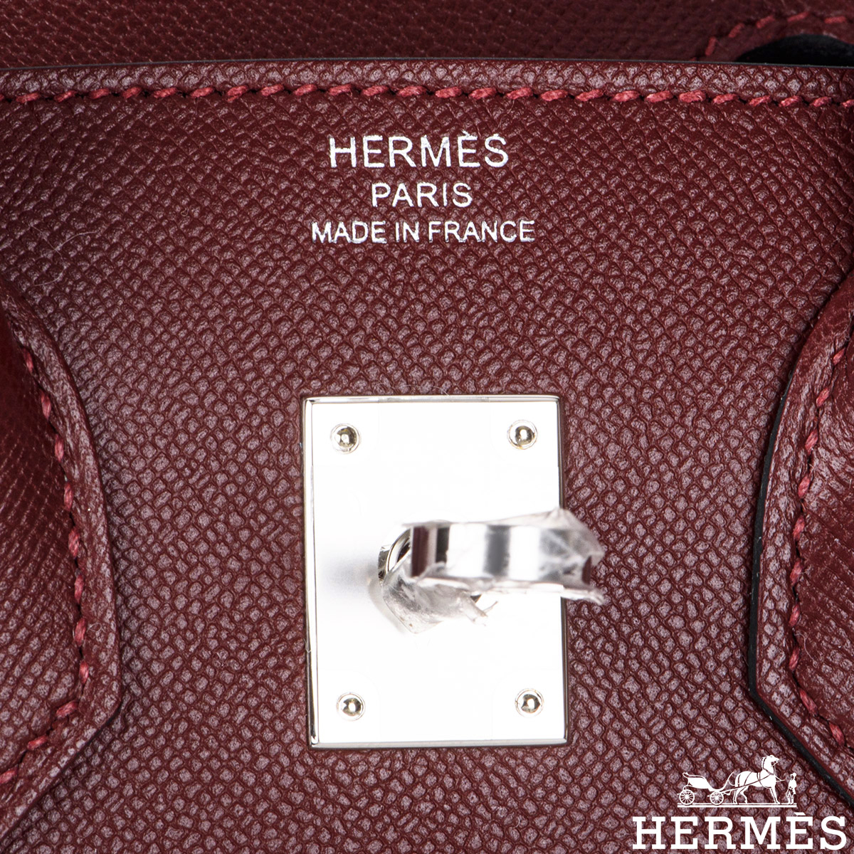 NIB Hermès Rouge Sellier Epsom Sellier Birkin 25 PHW